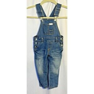 Seven For All Mankind Bib Overalls Girls Size 2 T Distressed Pants